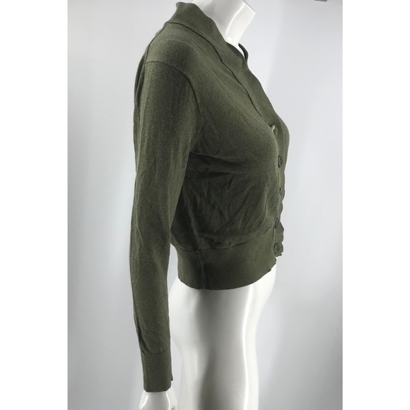 J Crew Green Button Down Cardigan Sweater - Picture 2 of 4